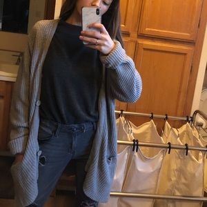 Oversized Button-Up Cardigan